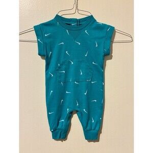 NWOT Nike Blue Swoosh Romper with Front Pocket- 3M